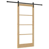 Porta scorrevole ORKDAL Naturale e Nero 93 x 211 cm