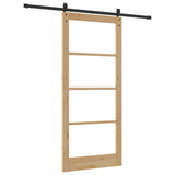 Porta scorrevole ORKDAL Naturale e Nero 93 x 211 cm