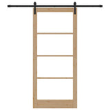 Porta scorrevole ORKDAL Naturale e Nero 93 x 211 cm