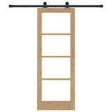 Porta scorrevole ORKDAL Naturale e Nero 73,5 x 198,5 cm