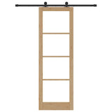 Porta scorrevole ORKDAL Naturale e Nero 78 x 232 cm