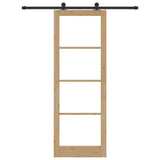 Porta scorrevole ORKDAL Naturale e Nero 83 x 232 cm