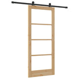 Porta scorrevole ORKDAL Naturale e Nero 86 x 198,5 cm