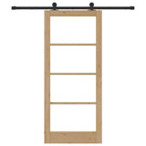 Porta scorrevole ORKDAL Naturale e Nero 86 x 198,5 cm