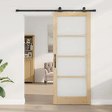 Porta scorrevole ORKDAL Naturale e Nero 86 x 211 cm