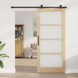 Porta scorrevole ORKDAL Naturale e Nero 93 x 211 cm
