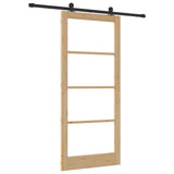 Porta scorrevole ORKDAL Naturale e Nero 93 x 211 cm
