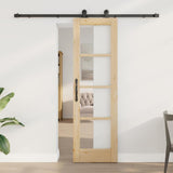 Porta scorrevole ORKDAL Naturale e Nero 61 x 198,5 cm
