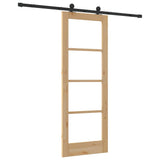 Porta scorrevole ORKDAL Naturale e Nero 73,5 x 198,5 cm