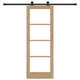 Porta scorrevole ORKDAL Naturale e Nero 73,5 x 198,5 cm