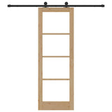 Porta scorrevole ORKDAL Naturale e Nero 73,5 x 211 cm