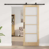 Porta scorrevole ORKDAL Naturale e Nero 78 x 202 cm