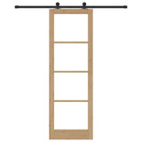 Porta scorrevole ORKDAL Naturale e Nero 78 x 232 cm