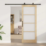 Porta scorrevole ORKDAL Naturale e Nero 83 x 211 cm