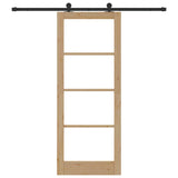 Porta scorrevole ORKDAL Naturale e Nero 83 x 211 cm