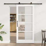 Porta scorrevole ORKDAL Bianco e Nero 93 x 202 cm