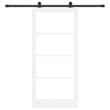 Porta scorrevole ORKDAL Bianco e Nero 93 x 202 cm