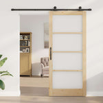 Porta Scorrevole ORKDAL Marrone 93 x 211 cm Legno e metallo