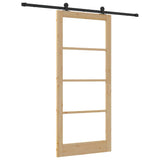Porta Scorrevole ORKDAL Marrone 93 x 211 cm Legno e metallo