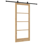 Porta Scorrevole ORKDAL Marrone 93 x 211 cm Legno e metallo