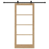 Porta Scorrevole ORKDAL Marrone 93 x 211 cm Legno e metallo
