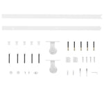Porta Scorrevole ORKDAL Bianco 93 x 232 cm Legno e metallo