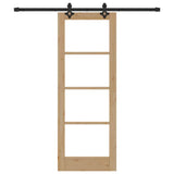 Porta scorrevole ORKDAL Naturale e Nero 73,5 x 198,5 cm