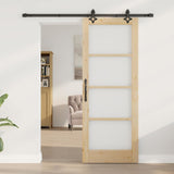 Porta scorrevole ORKDAL Naturale e Nero 78 x 202 cm