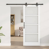 Porta scorrevole ORKDAL Bianco e Nero 83 x 202 cm