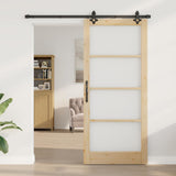 Porta scorrevole ORKDAL Naturale e Nero 93 x 211 cm