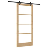 Porta scorrevole ORKDAL Naturale e Nero 93 x 211 cm