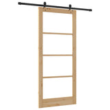 Porta scorrevole ORKDAL Naturale e Nero 93 x 211 cm