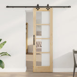 Porta scorrevole ORKDAL Naturale e Nero 61 x 198,5 cm