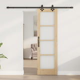 Porta scorrevole ORKDAL Naturale e Nero 61 x 198,5 cm