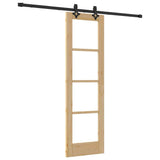 Porta scorrevole ORKDAL Naturale e Nero 61 x 198,5 cm