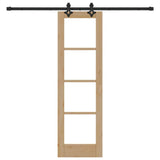 Porta scorrevole ORKDAL Naturale e Nero 61 x 198,5 cm