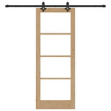 Porta scorrevole ORKDAL Naturale e Nero 78 x 202 cm