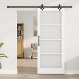 Porta scorrevole ORKDAL Bianco e Nero 83 x 202 cm