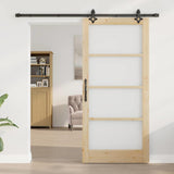 Porta scorrevole ORKDAL Naturale e Nero 93 x 202 cm