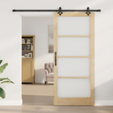 Porta scorrevole ORKDAL Naturale e Nero 93 x 211 cm