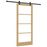 Porta scorrevole ORKDAL Naturale e Nero 93 x 211 cm