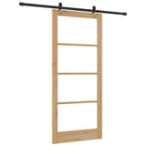 Porta scorrevole ORKDAL Naturale e Nero 93 x 211 cm