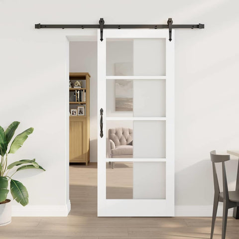 Porta Scorrevole Bianco 83 x 202 cm Legno e metallo
