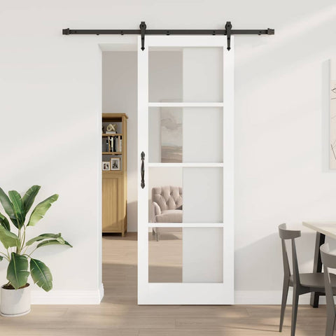 Porta Scorrevole Bianco 83 x 232 cm Legno e metallo