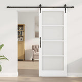 Porta scorrevole Bianco e Nero 83 x 202 cm