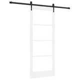Porta scorrevole Bianco e Nero 83 x 202 cm