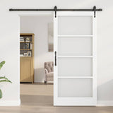 Porta scorrevole Bianco e Nero 93 x 202 cm