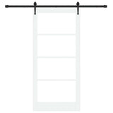 Porta scorrevole Bianco e Nero 93 x 202 cm