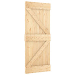 Porta Scorrevole con Set Hardware 85x210 cm Legno Massello Pino