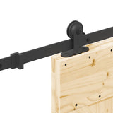 Porta Scorrevole con Set Hardware 85x210 cm Legno Massello Pino